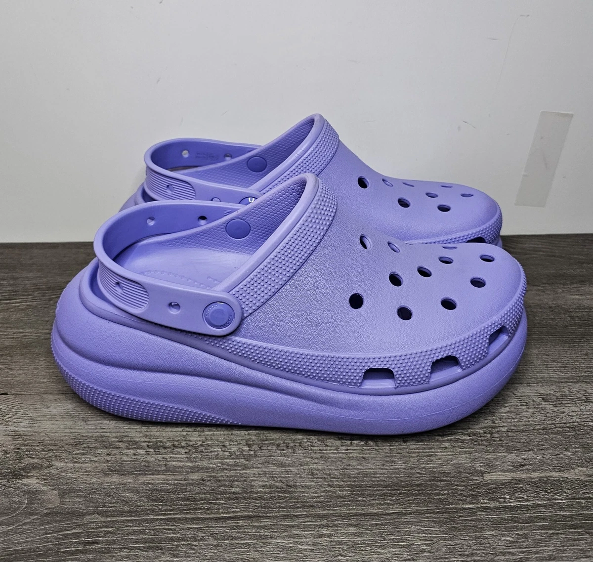 Classic Crocs Crush Platform 207521 Moon Jelly Purple Shoes Men s 8 Women s 10
