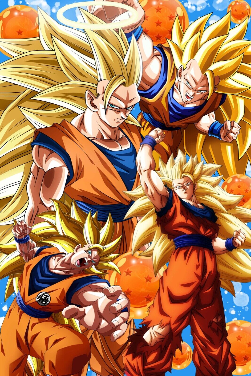 Dragon Ball Z Poster Goku SSJ3 and Vegeta SSJ2 12in x 18in Free Shipping