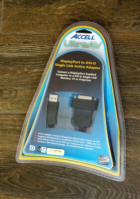 Accell DP to DVI Adapter - DisplayPort to DVI-D Single-Link Active Adapter
