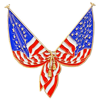CL-BB Betsy Ross American Flag Pin 2 inch with dual pin posts