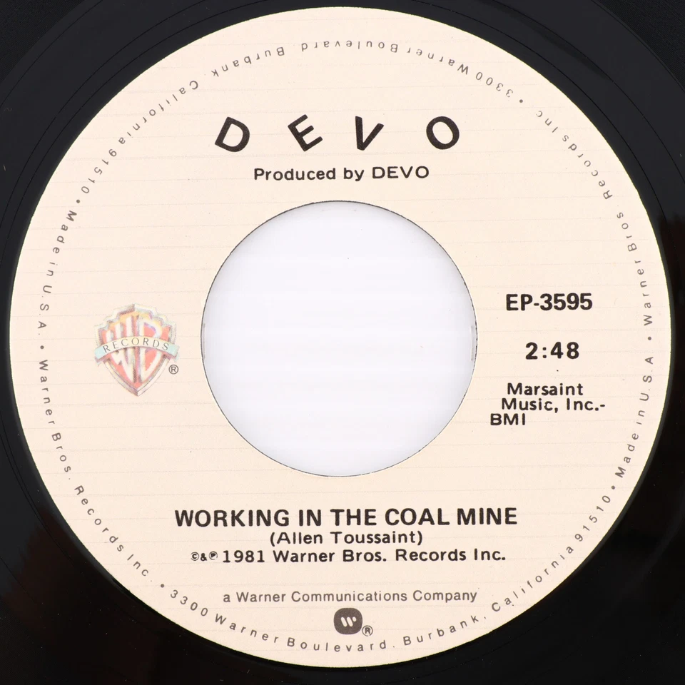 Devo – Working In The Coal Mine / 1981 Specialty Pressing  45 rpm Single EP-3595 - Image 2 of 4