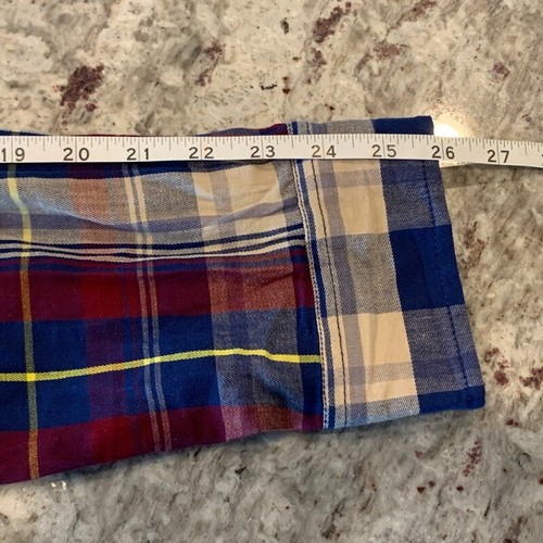 Vintage JNCO Men’s Button Front Shirt Red Blue Plaid Long Sleeve Size XXL - Picture 8 of 11