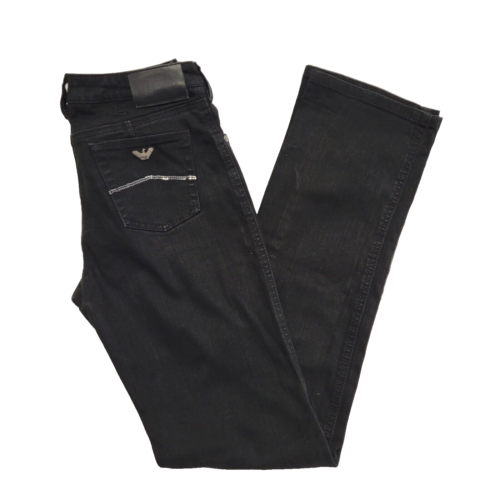 Armani Jeans Black Zip Fly Straight Slim Denim Jeans Men's  uk S W29 L34 H311 - 第 1/6 張圖片