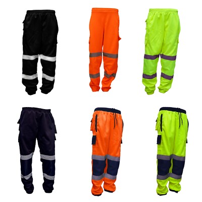 Hi Viz Vis Arbeitsjogginghose Sweathose Fleece Jogginghose Sicherheit Arbeitshose