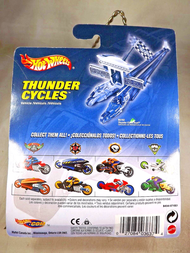 2003 Hot Wheels Thunder Cycles V-ROGUE MOTO HW Cyborg Silver w/Green Spoke Wheel - Picture 7 of 7