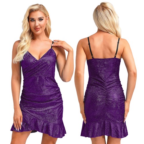 Abiti da donna ospiti clubwear abiti da cocktail casual ballo vacanze glitter club - Foto 7 di 87