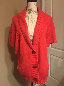 big button short cardigan