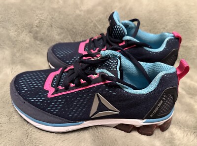 REEBOK Size 8 Women's Jet Dash Ride 5.0 Blue/Pink Fusion Shoe Running /Athletic