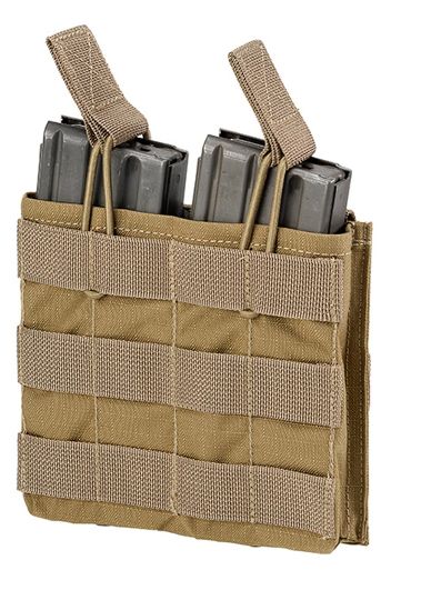 Porta Caricatore Softair Militare Doppio Molle M4 Ak Tan Defcon 5 D5-M4AKDO Ct-image