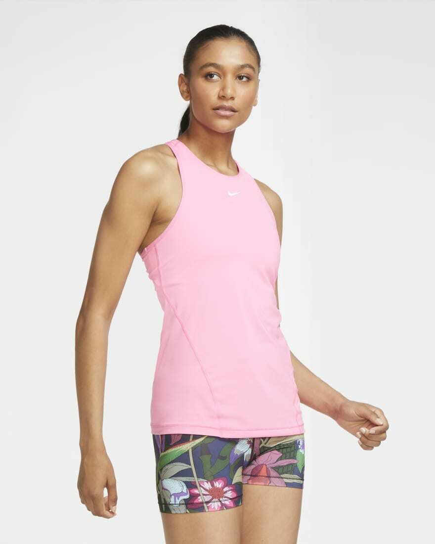 NWT NIKE WOMEN'S PRO MESH TENNIS / TRAINING TANK (PINK GLOW / WHITE) AO9966-607  | eBay