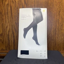 Control Top Super Opaque Tights Size S/M