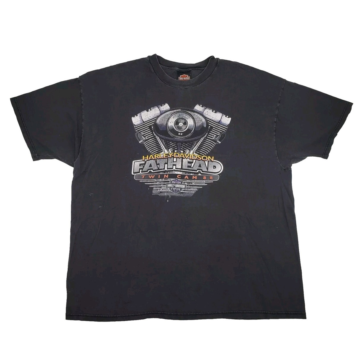 Vintage 90s Harley Davidson T Shirt Fathead Twin Cam 88 Van