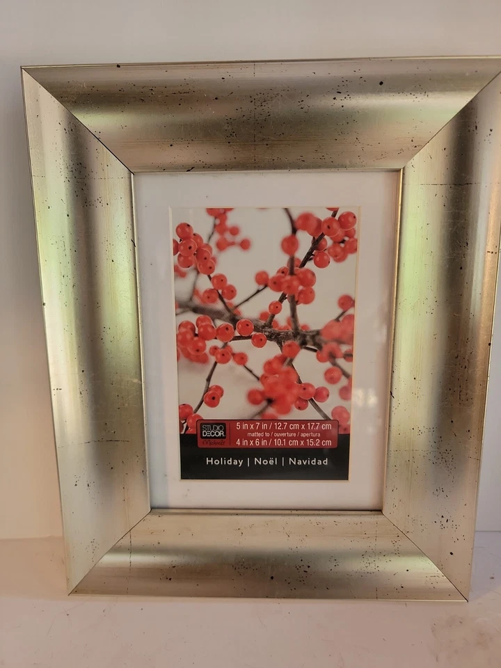 古董5英寸x7英寸装饰银色相框 — 第 2/4 张图片