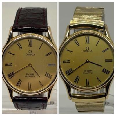 Omega De Ville Oro Vintage Cuarzo Reloj de Hombre Auténtico  Working