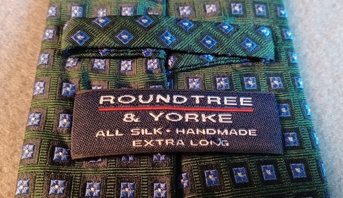 Roundtree & Yorke necktie, 100% silk, X-long - Picture 2 of 5