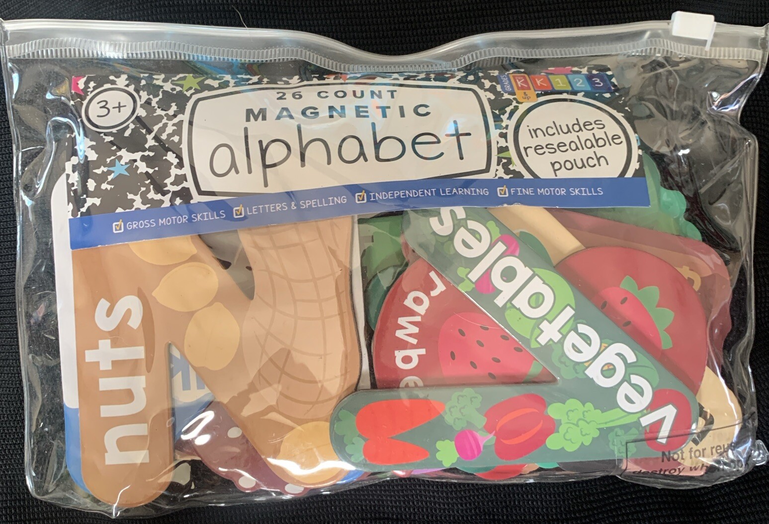 26 Pieces Alphabet Letter Magnets Magnetic ABC Kids Classroom Preschool Food Set