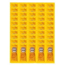 Paquets de moutarde jaune HEINZ 0,2 oz chacun (50 TOTAL) neufs et frais