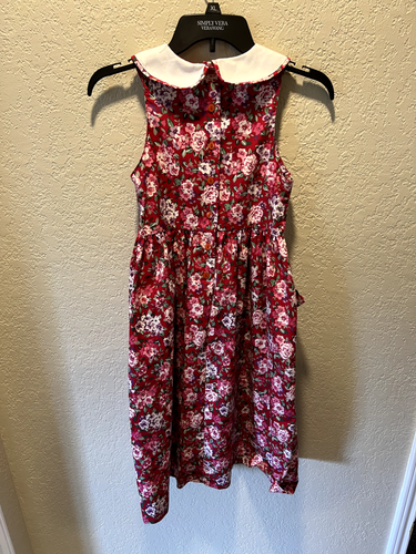 Vintage Laura Ashley Mother & Child Red Floral 100% Cotton Dress size 11-12 - Picture 2 of 12