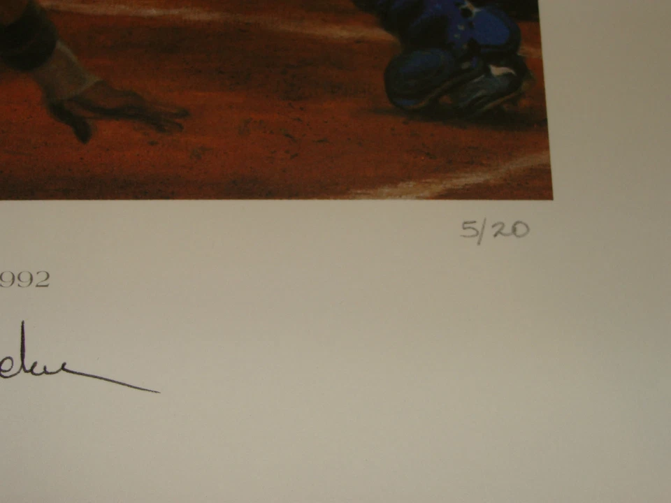 1992 WS MVP Pat Borders Signed Lithograph Toronto Blue Jays Ltd Ed #'d /20 - Image 4 of 4