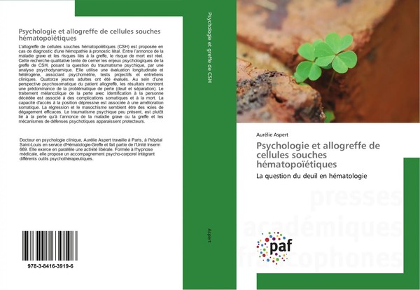 AuréLie Aspert | Psychologie Et Allogreffe De Cellules Souches HéMatopoïéTiques-image