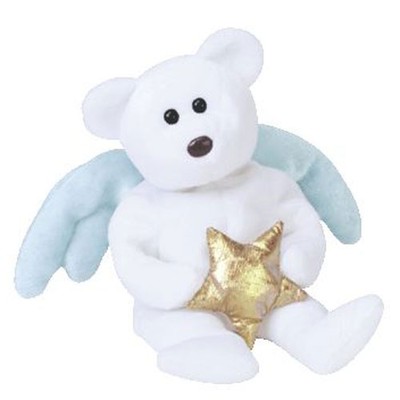 TY Beanie Baby - STAR the Angel Bear (Holding Gold Star) (8.5 inch) - MWMTs