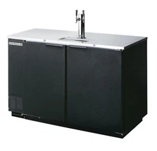 Beverage Air 50" Two Keg Direct Draw Draft Beer Cooler w/ Black Exterior