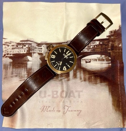 U-Boat Classico U-47 47mm Bronze with Brown Leather Strap Mens