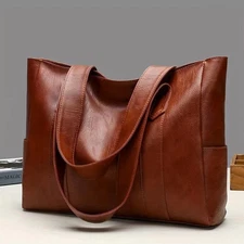 Women Extra Large Casual Soft Leather Handbag Shoulder Shopper Bag Tote