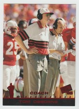 TOM OSBORNE Nebraska 1998 Press Pass PAYDIRT RED Parallel #49 Legendary Coach