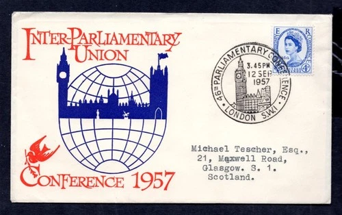 GB - 1957 46th Inter-Parliamentary Union Conference First Day Cover