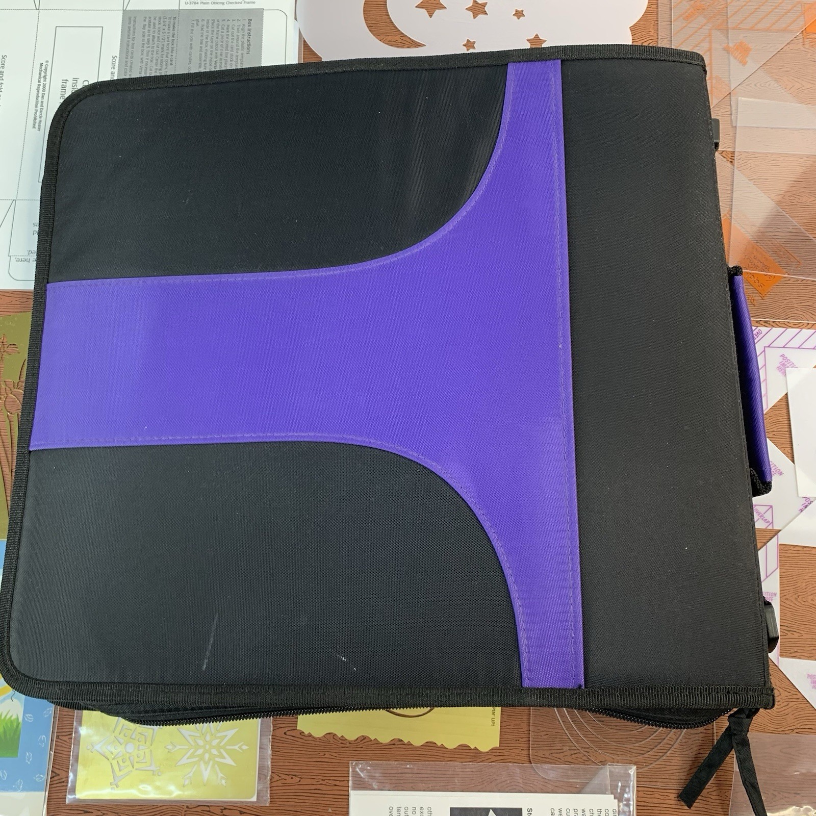 Crop In Style PSB Zippered 3-Ring Binder With 30+ Brass And Plastic Templates