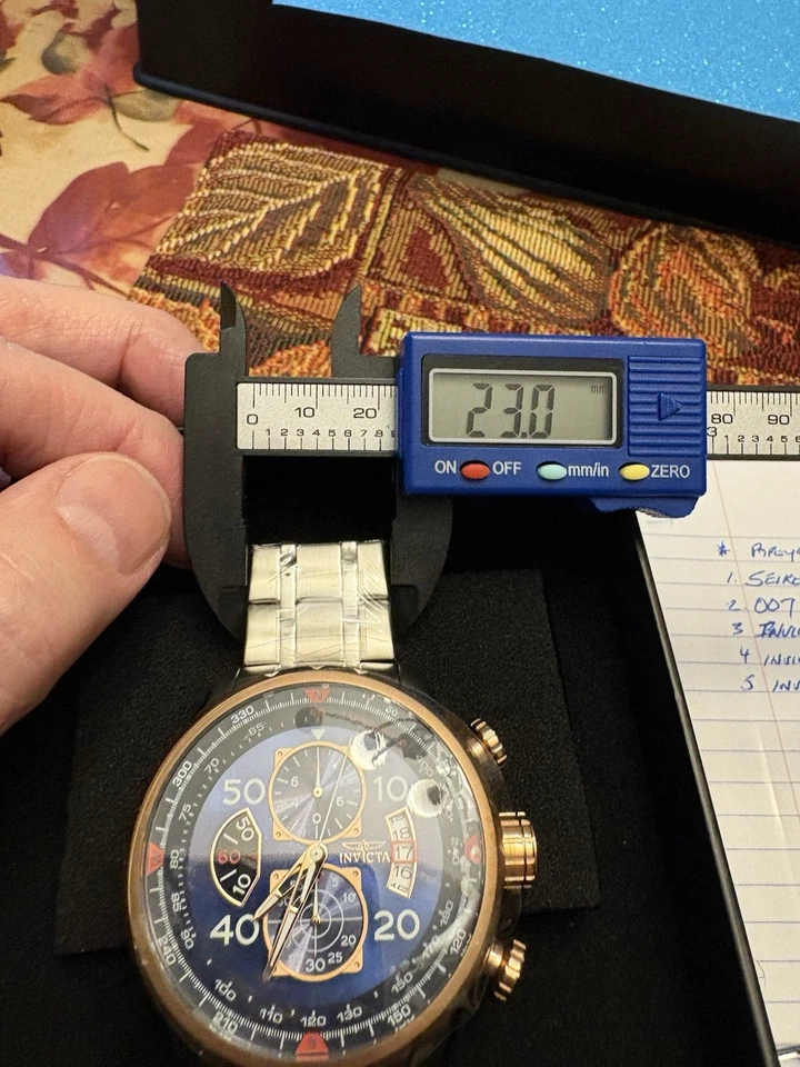 Invicta Men’s Aviator Watch 17203 Stainless Steel Band Rose Gold Colored Case - Image 3 of 4