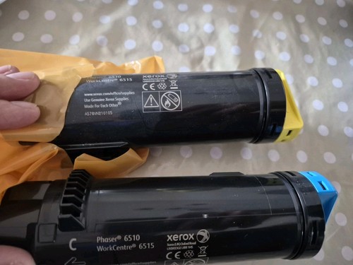 Xerox Phaser 6510 & Workcentre 6515 Tonerkartusche gelb und cyan leer ohne Tinte