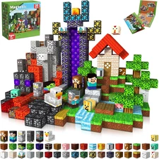 Magnetic Blocks - 500 PCS Magnetic Building Blocks Cubes, Magnet Toys for Kids A