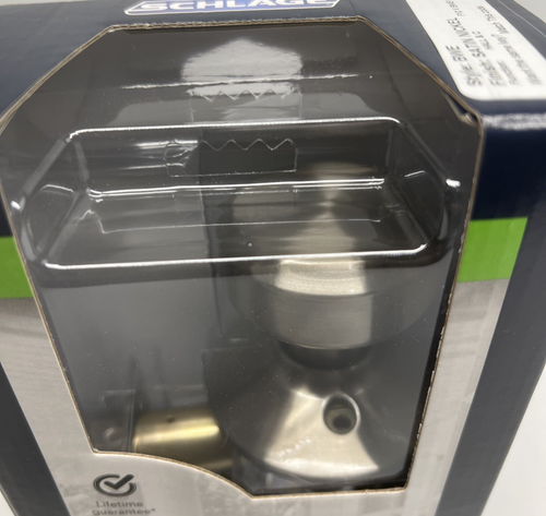 Hall And Closet Door Knob Satin Nickel Schlage F10 BWE 619 NEW - Picture 5 of 7