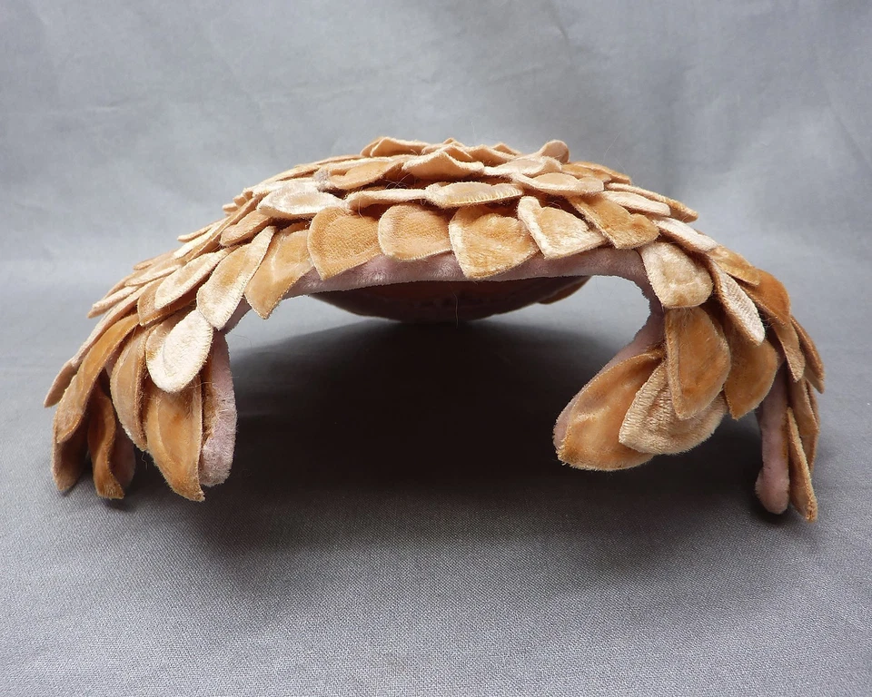 Sombrero para mujer vintage Jille original estilo Julieta galleta terciopelo pluma Foto 3 de 4