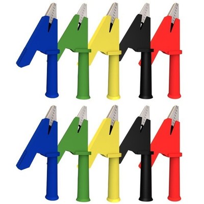 10PCS Crocodile clips Fully Insulated Safety Crocodile clips Electrical Testing