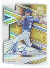2020 Panini Elite Extra Edition #72 Alex Santos Asp. Die Cut Gold Sig. #/24