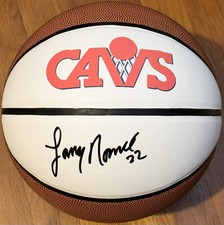Larry Nance Signed Autographed Cleveland Cavaliers Logo Basketball JSA COA