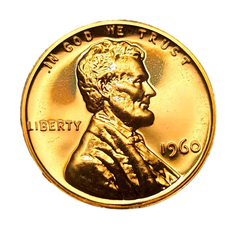 1960 Lincoln Memorial Cent Proof Large Date 1C US Coin - Image 3 of 4