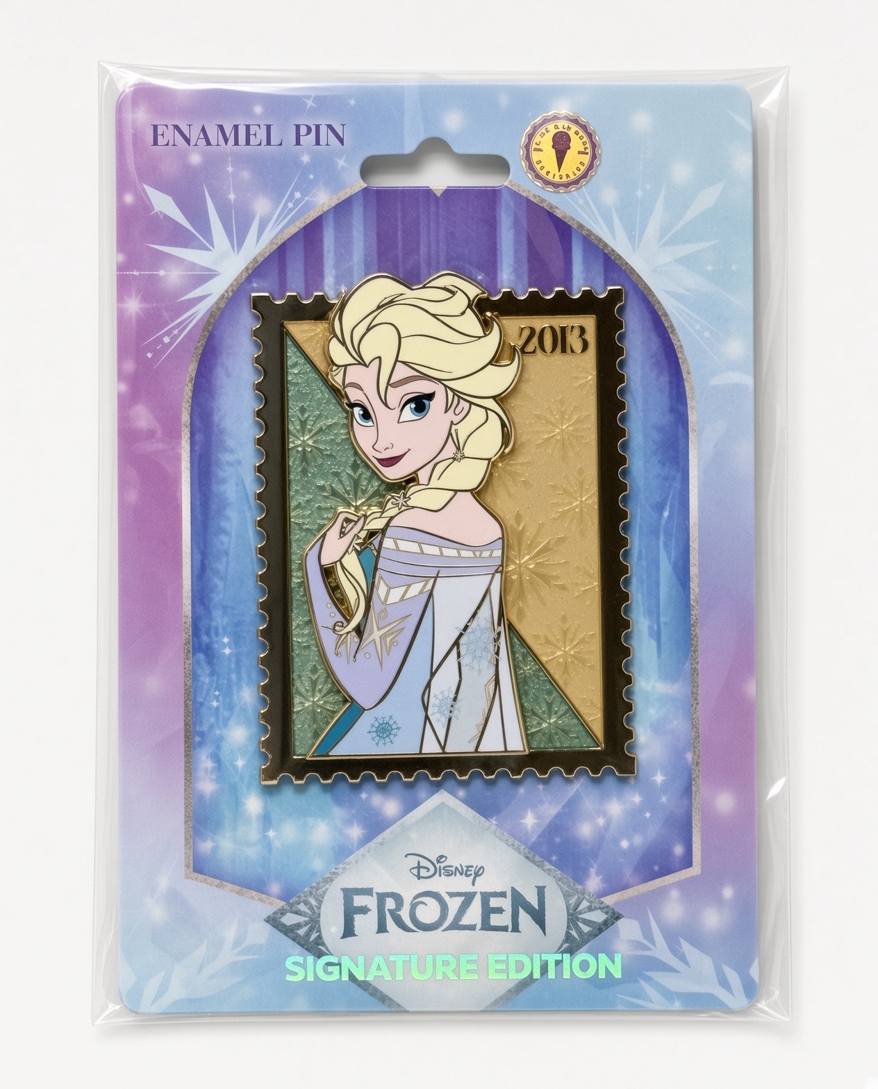 Disney PALM Pink A La Mode Royal Stamp Series Elsa Frozen LE 400 Pin