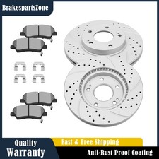 280mm Front Brake Rotors Pads Kits For Hyundai Veloster 12-2016 Slotted Brakes