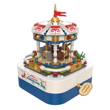 Musical Merry-Go-Round Building Block Set | General Jim's Toys & Bricks | GJ-MBM