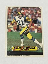 1983 Topps Football Sticker #10 - Nolan Cromwell - Los Angeles Rams