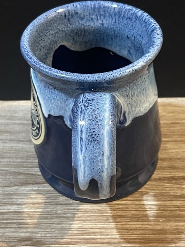 Deneen Pottery- Glacier National Park, Lake McDonald Blue Drip Glaze Mug - Picture 5 of 13