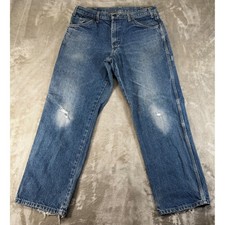 Dickies Carpenter Jeans Mens 34x30 Blue Fair Distressed Hammer Loop Y2K 1993SNB
