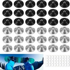 36PCS Snowboard Stomp Pad Heavy Duty Snowboard Grip Stomp Pads Sliver  Black