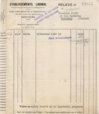 1928 ETS LABINAL A SAINT OUEN - M. EMARD A POITIERS