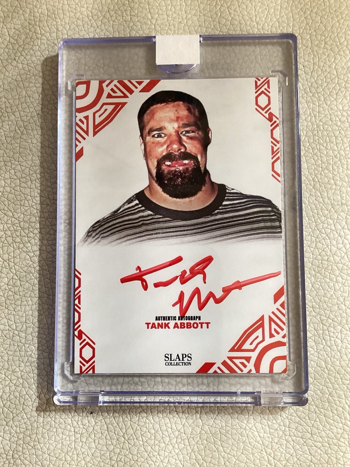 MMA UFC Tank Abbott On Card Autograph Signed In Sealed Mag - Slaps Collection