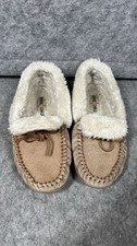 Minnetonka Faux Fur Lined Suede Slipper Women's Moccasins 8